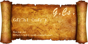 Göbl Csák névjegykártya